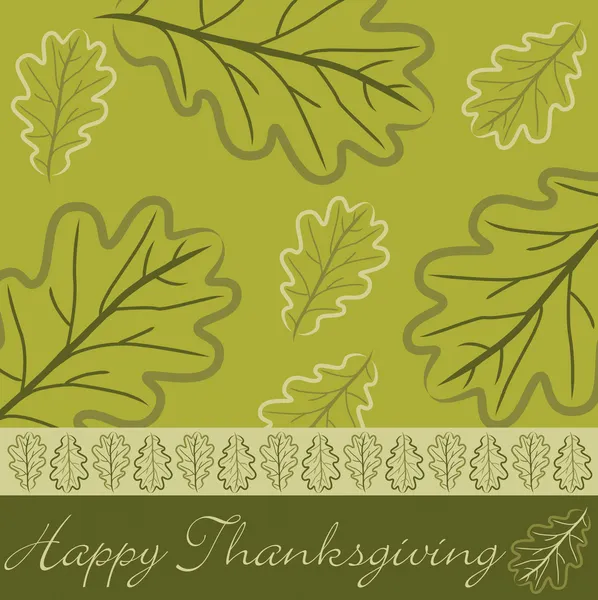 Hand drawn acorn leaf Thanksgiving card — Stock Photo, Image