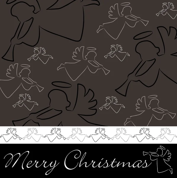 Hand drawn angel "Merry Christmas" card — Stock Photo, Image