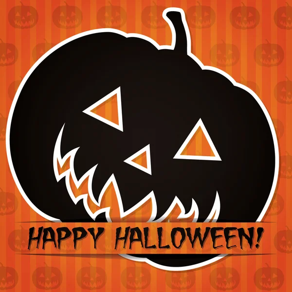 "happy halloween" klistermärke kort — Stockfoto