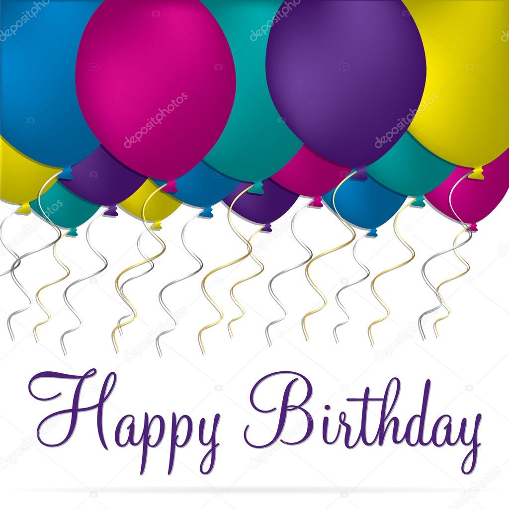 Carte D Anniversaire Avec Ballons Colores Photographie Piccola C Carte D Anniversaire Avec Ballons Colores Photographie Piccola C