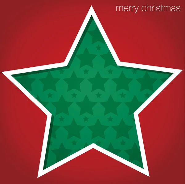 Stern "Frohe Weihnachten" ausgeschnittene Karte — Stockfoto