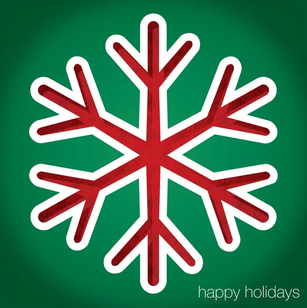 Snowflake "Happy Holidays" cut out card — Stock Photo, Image