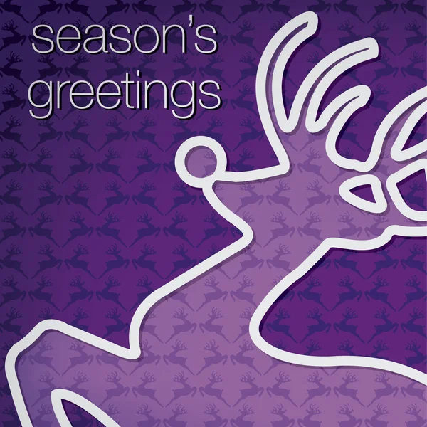 Renar "Season 's Greetings" klippt ut kort — Stockfoto