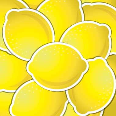 Lemon sticker background card