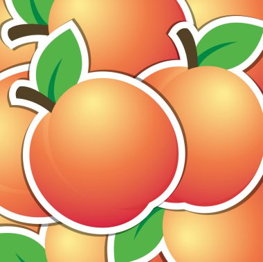Peach sticker background card