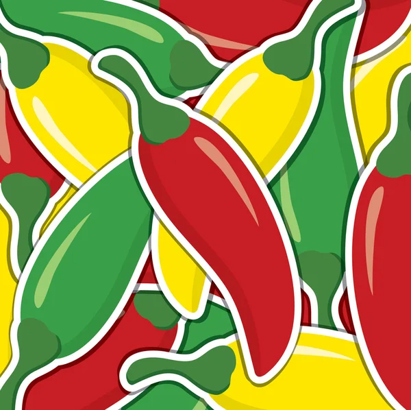 Chili peper achtergrond kaart in vector-formaat — Stockfoto