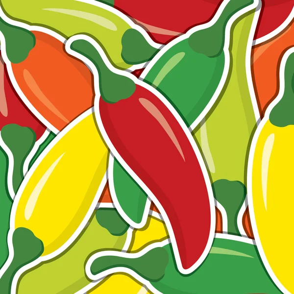 Chilli pepper background card — Stockfoto