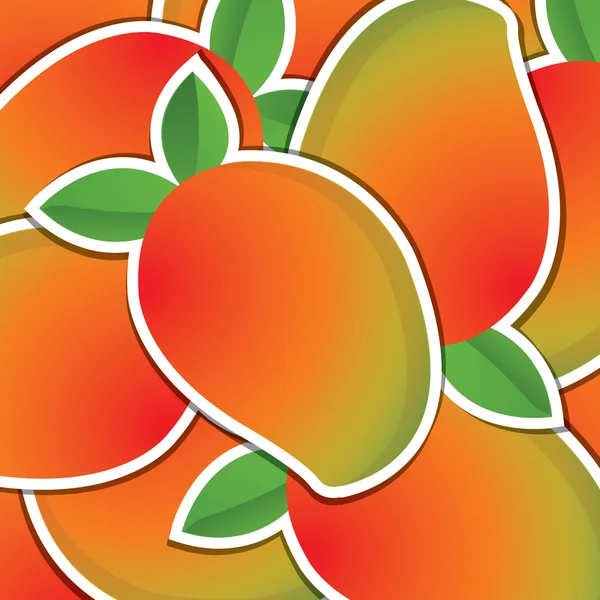Mango sticker background card — Stock fotografie
