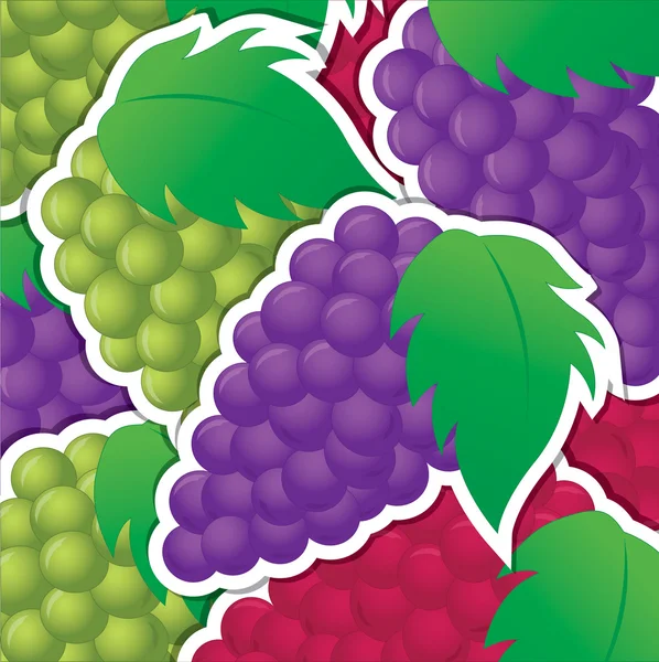 Grape sticker background card in vector format — Stock Photo, Image