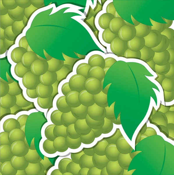 Grape sticker background card in vector format — Stock Photo, Image
