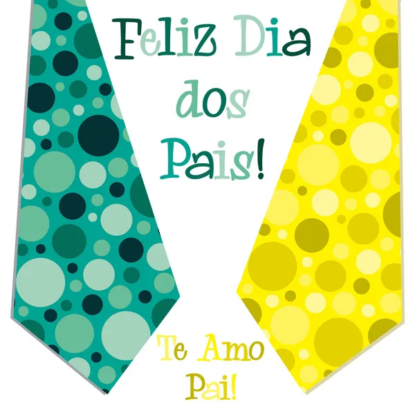 Luminoso disegno Happy Fathers Day scheda cravatta collo in formato vettoriale — Foto Stock