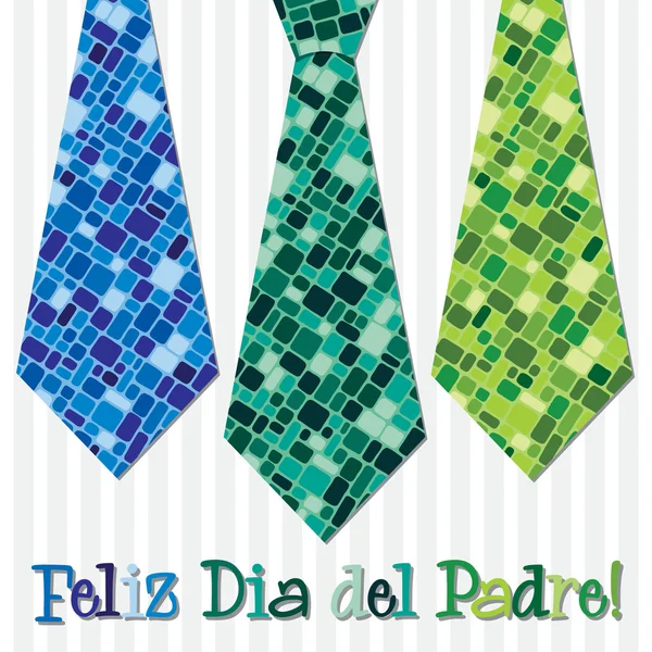Világos design nyak Boldog Apák napja kártya nyakkendő vektoros formátumban — Stock Fotó