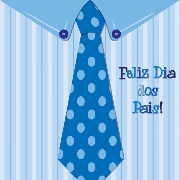 Bright shirt and tie Happy Fathers Day neck tie card — 스톡 사진