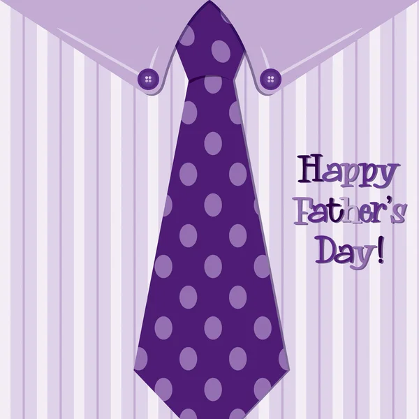 Bright shirt and tie Happy Fathers Day neck tie card — Stock Photo, Image