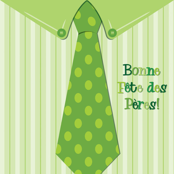 Bright shirt and tie Happy Fathers Day neck tie card