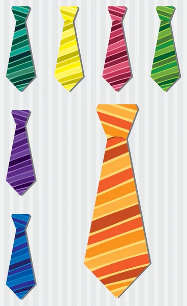 Bright horizontal stripe silk tie stickers — Stock Fotó