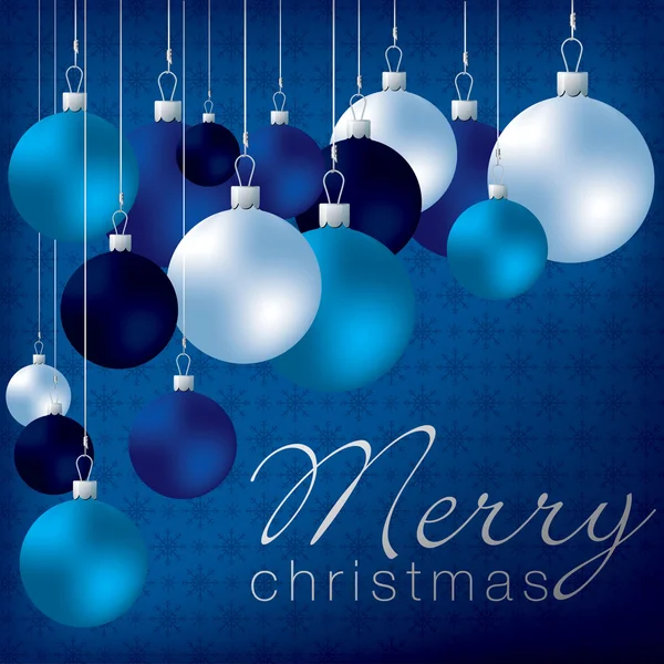 Groupe bleu de boules de Noël au format vectoriel . — Image vectorielle