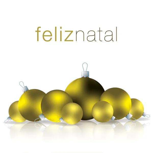 Espanhol Feliz Natal bauble card em formato vetorial —  Vetores de Stock