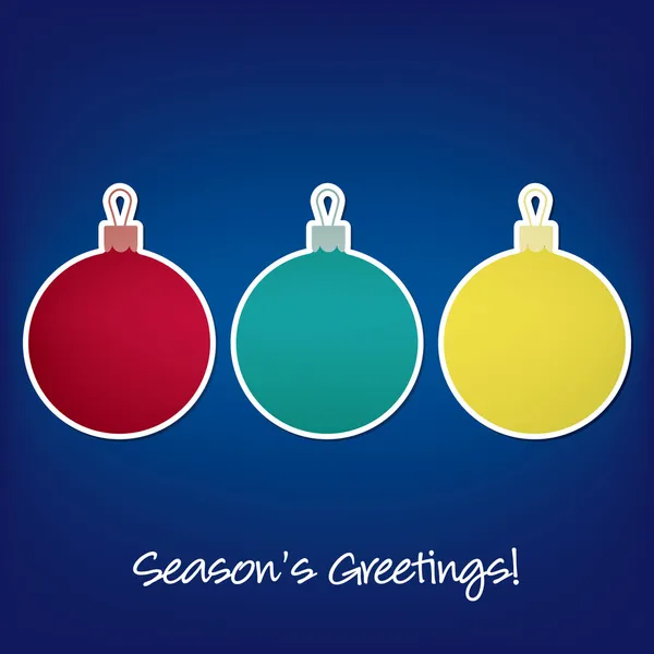 Seasons Greetings tarjeta adhesiva bauble en formato vectorial — Vector de stock