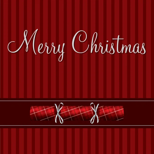 Joyeux Noël carte cracker en plaid vert au format vectoriel — Image vectorielle