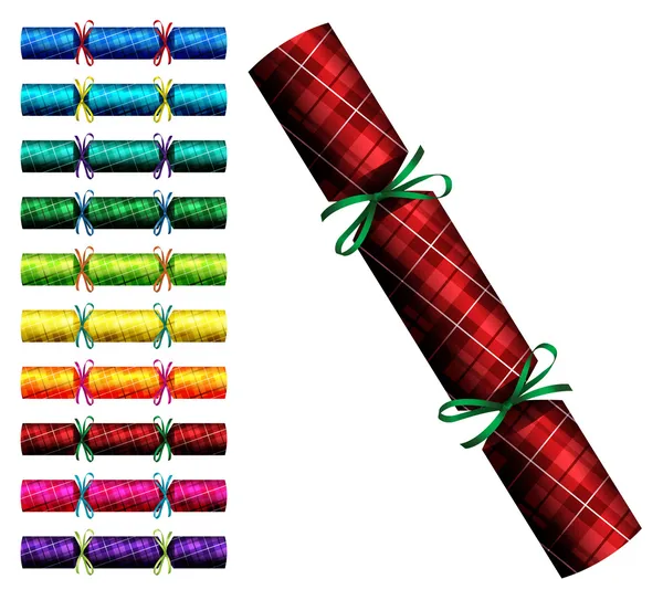 Merry Christmas cracker card in vector format — Stock Vector