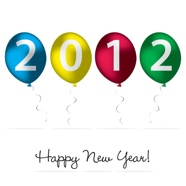 2012 Vektör Biçimli Mutlu Yıllar Kartı — Stok Vektör