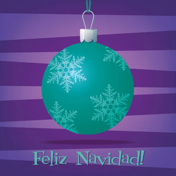 Cartão de decoração de Natal espanhol Funky em formato vetorial — Vetor de Stock