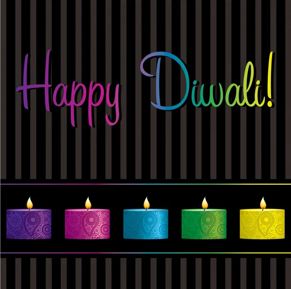 Bright Diwali card in vector format. — Stock Vector