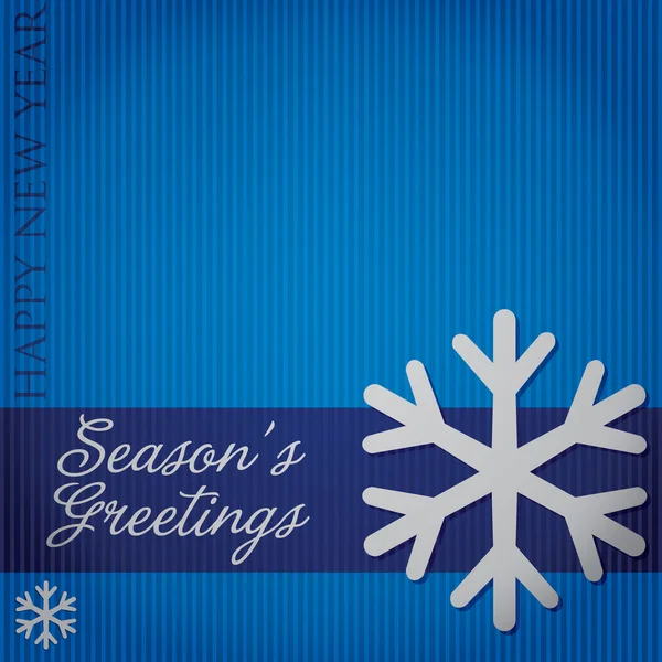 Cut out Season's Greetings snowflake card in vector format — Stock Vector