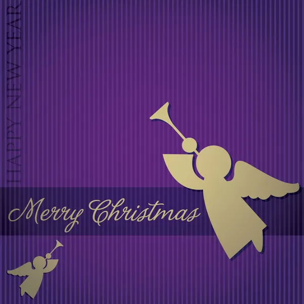 Merry Xmas angel card in vector-formaat — Stockvector