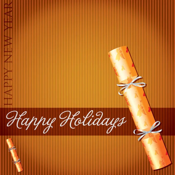 Feliz feriados bolha cracker cartão em formato vetorial — Vetor de Stock
