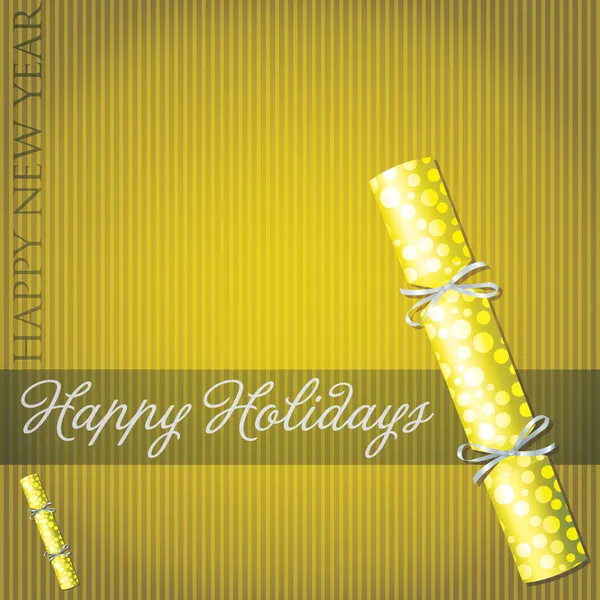 Felices Fiestas burbuja cracker card en formato vectorial — Vector de stock