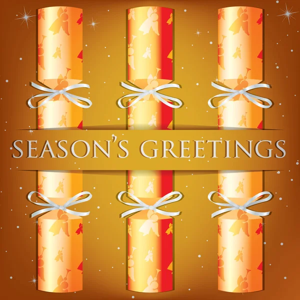 Seasons greetings angel cracker kort i vektorformat. — Stock vektor