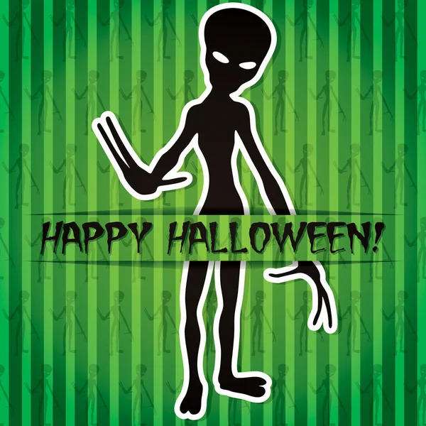 Tarjeta adhesiva Happy Halloween en formato vectorial — Archivo Imágenes Vectoriales