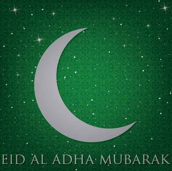 초승달 eid al adha 카드 벡터 형식으로 — 스톡 벡터