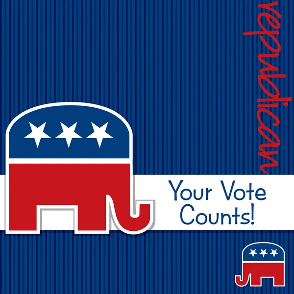Il tuo voto conta la scheda elettorale repubblicana in formato vettoriale — Vettoriale Stock