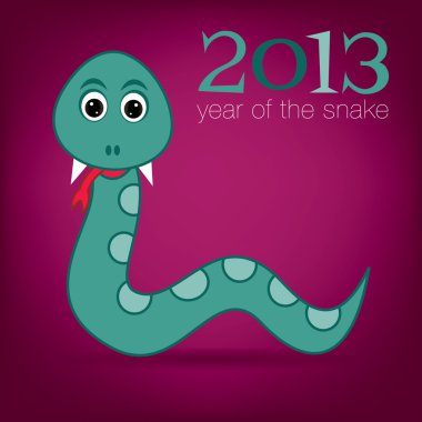 mutlu yeni yıl kartı Vektör formatında yılan