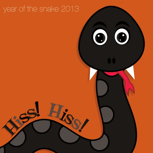 Felice anno nuovo carta serpente in formato vettoriale — Vettoriale Stock