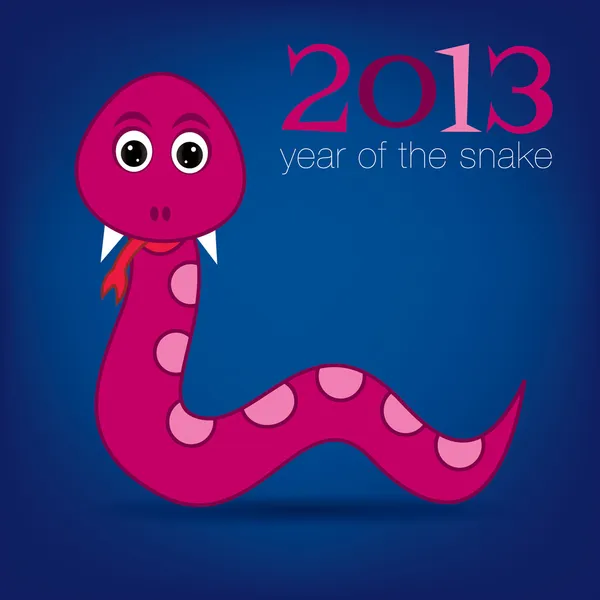 Felice anno nuovo carta serpente in formato vettoriale — Vettoriale Stock