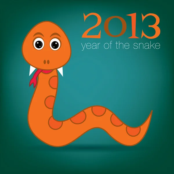Happy New Year snake card in vector format — Stock Vector