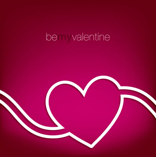 Örvény szív Valentin-napi üdvözlőkártya vektoros formátumban. — Stock Vector