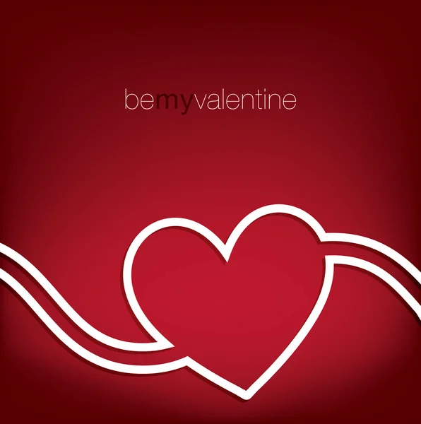 Tourbillon coeur Valentine's Day card en format vectoriel . — Image vectorielle