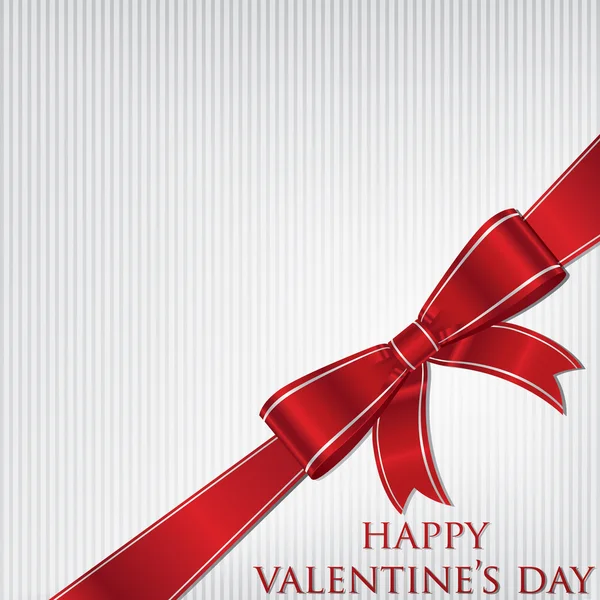 Bow Valentine 's Day Card en formato vectorial . — Archivo Imágenes Vectoriales