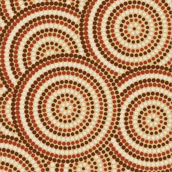 Abstrakt aboriginska dot målning i vektorformat. — Stock vektor