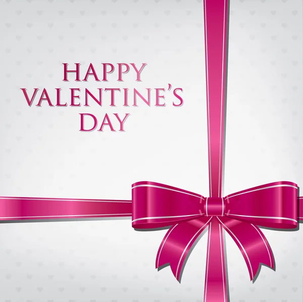 Bow Valentine 's Day Card en formato vectorial . — Vector de stock