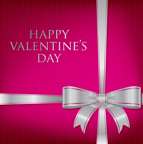 Bow Valentine 's Day Card en formato vectorial — Archivo Imágenes Vectoriales
