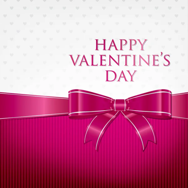 Bow Valentine 's Day Card en formato vectorial — Archivo Imágenes Vectoriales