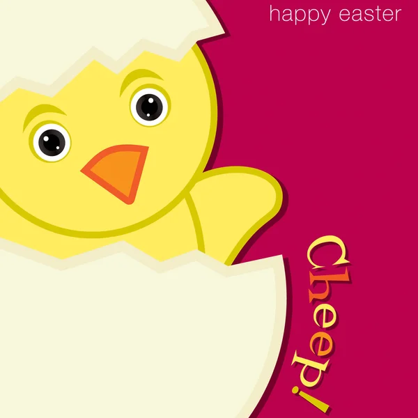 Cheep! Chick Happy Easter Card in vector format. — Stock Vector