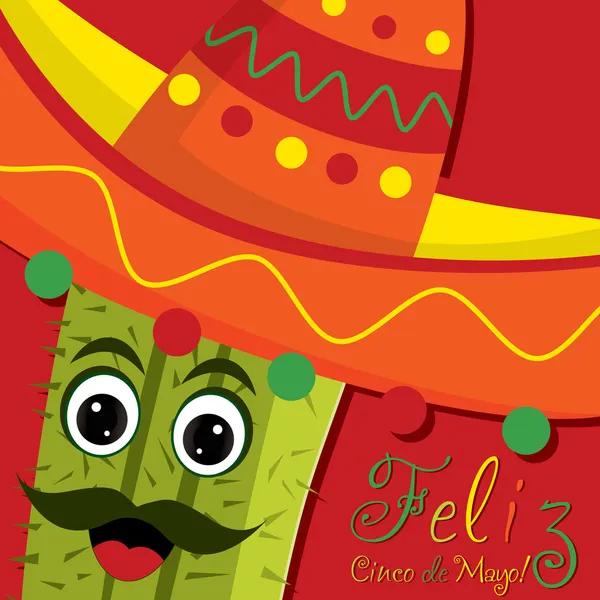 "Feliz Cinco de Mayo" (Happy 5th of May) card in vector format — Stock Vector