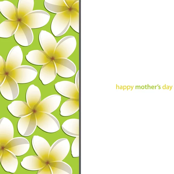 "Happy Mother's Day" flower card — Stock Vector